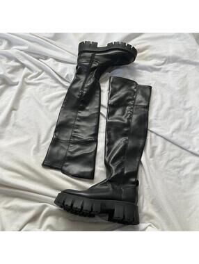 G by GUESS Over-the-Knee Platform Boots Black Size 6 Womens